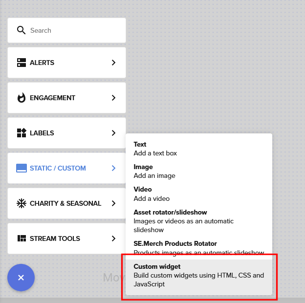 StreamElements custom widget