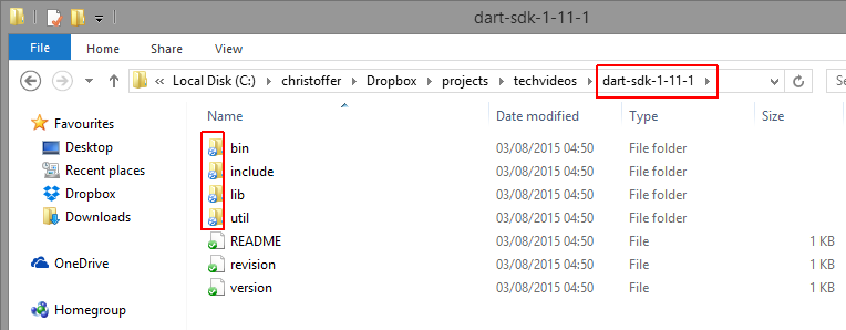 Dart SDK extracted