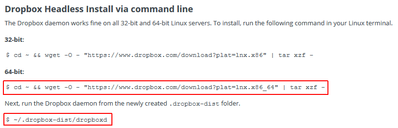 Dropbox Ubuntu instructions