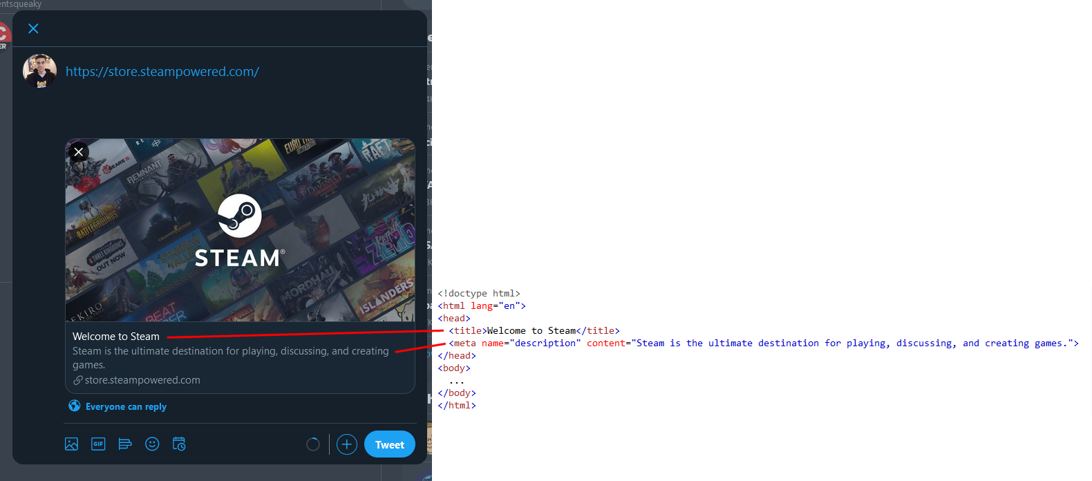 Twitter metadata mapping