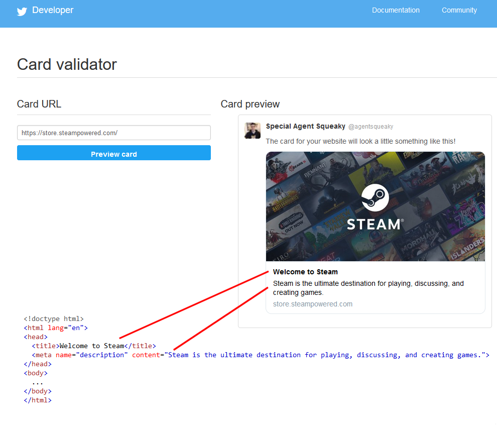 Twitter card validator