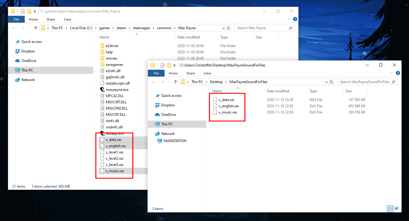 Screenshot der Auswahl der Musikdateien in Windows Screenshot der Auswahl der Musikdateien in Windows