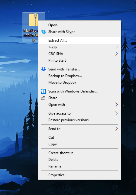 Screenshot des Extrahierens der Sounddateien in Windows Screenshot des Extrahierens der Sounddateien in Windows