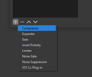 Add a compressor filter