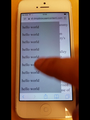 Demo lengkap untuk mencegah rubberband di iOS Safari