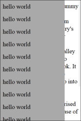 Tangkapan layar menu samping HTML yang terbuka di Safari iOS